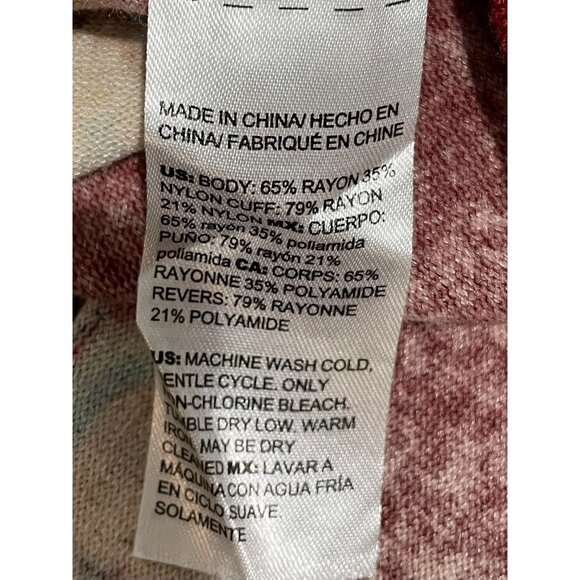 Chicos Women's Floral Print Long Sleeve Knit Top Size 2 US L Rayon Blend - Picture 9 of 13